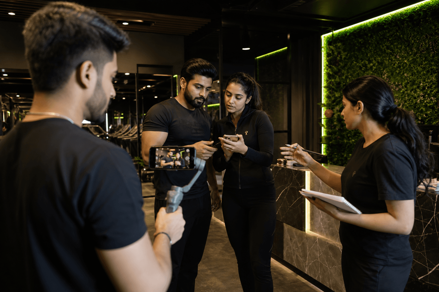Zexa Media team creating content for a local business campaign